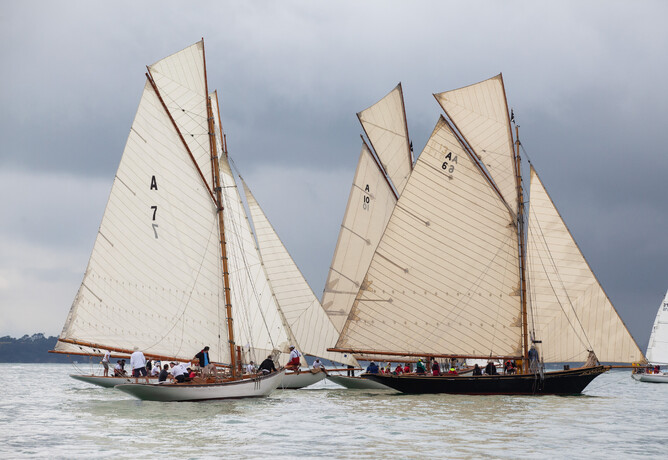 Classic boats racing in Auckland. By Roger Mills