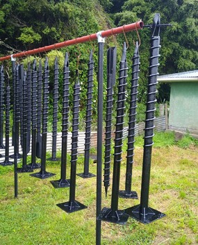 Screw piles for structures