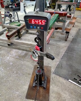 Pull test of small ground anchor