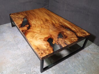 Kauri and resin coffee table