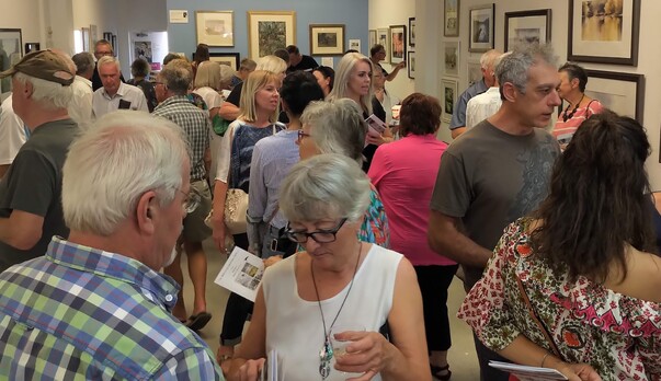 The Waikato Watercolourists launch night - A packed gallery