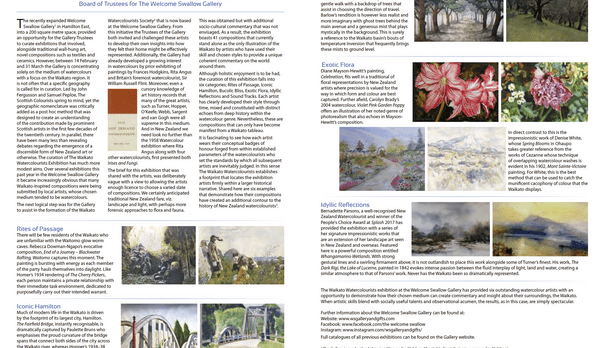 Watercolour New Zealand Newsletter, March 2020