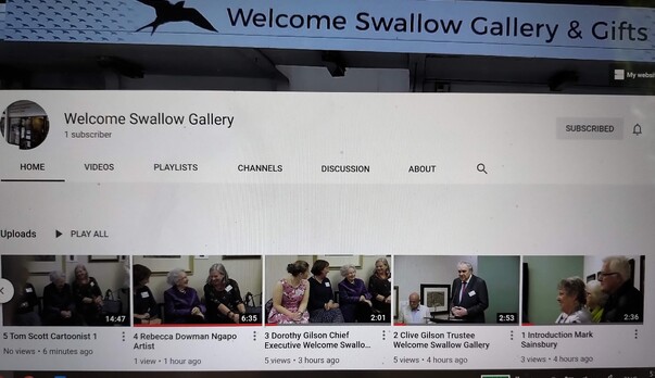 Welcome Swallow Gallery YouTube channel launched