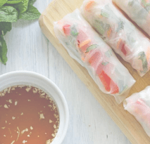 Rice Paper Rolls with Vietnamese Dipping Sauce