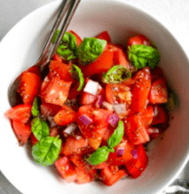 Tomato Salad with Red Dressing