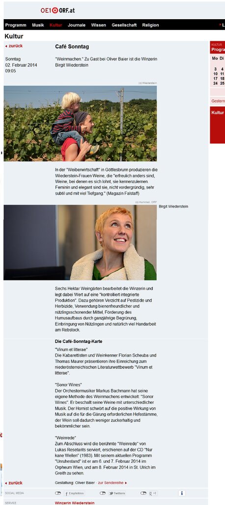 Austria Orf Cafe am Sonntag