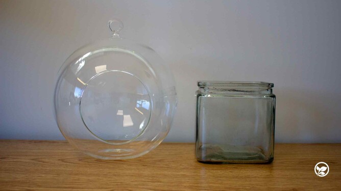 photo of 2 containers to make a terrarium.