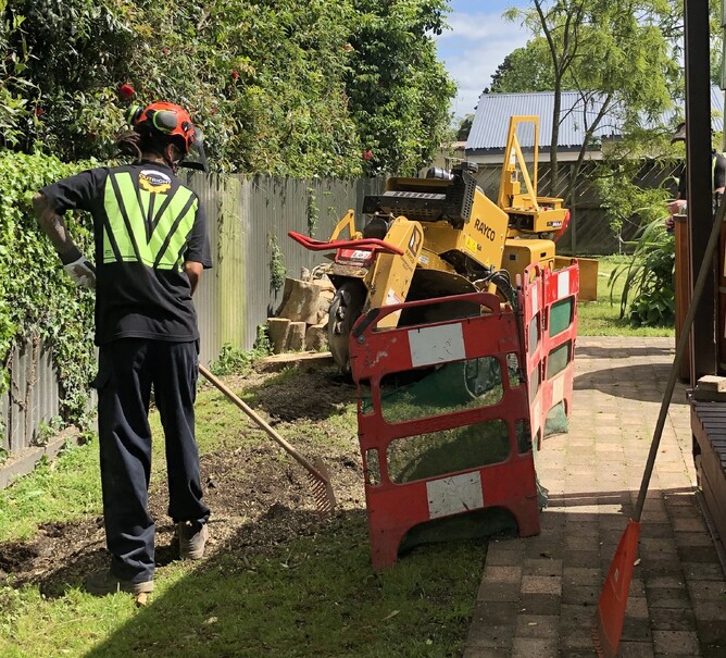 John working on-site.