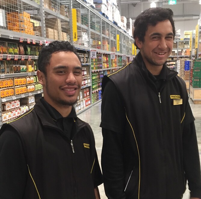 Tamatea High students Shamon Kara and Omeka Puhara.