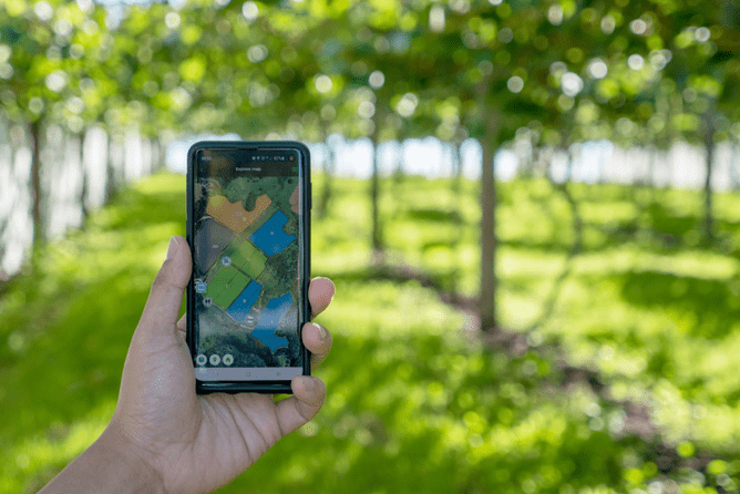 Image: LandKind’s mapping software enables farmers to make sustainable choices.