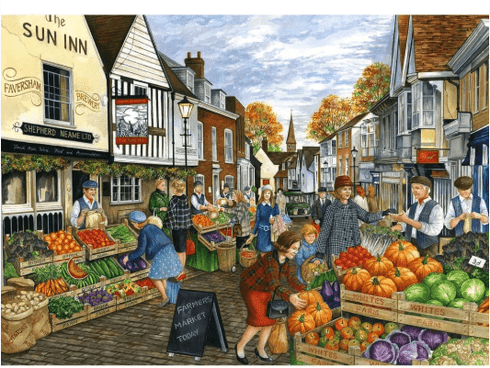1000 Piece Jigsaw Puzzle A Day Out: Farmers Market Today