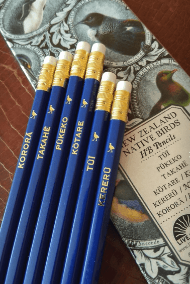 Pencil Set - Wolfkamp & Stone 6 Pack NZ Native Birds $7.50