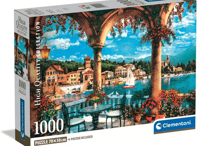 Clementoni 1000 Piece Jigsaw Puzzle: Balcony View Lake ComoPuzzlesnz