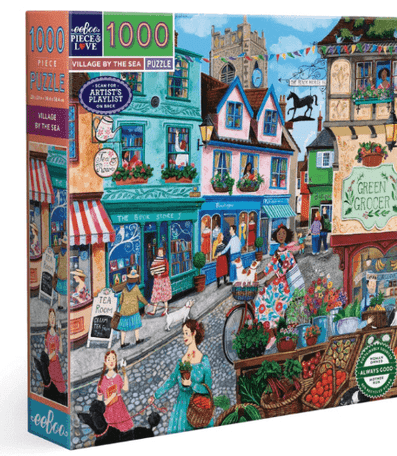  eeboo 1000 Piece Jigsaw Puzzle Village by the Sea$42.95