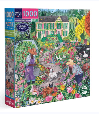 eeboo 1000 Piece Jigsaw Puzzle French Flower Garden