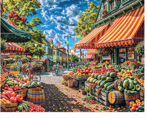 Hinkler Mindbogglers Artisan 1000 Piece Jigsaw Puzzle Farmer's Market