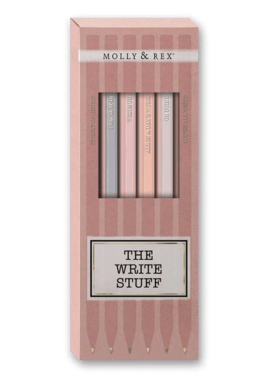 Pencil Set 6 Pack - Molly & Rex The Write Stuff $8.00