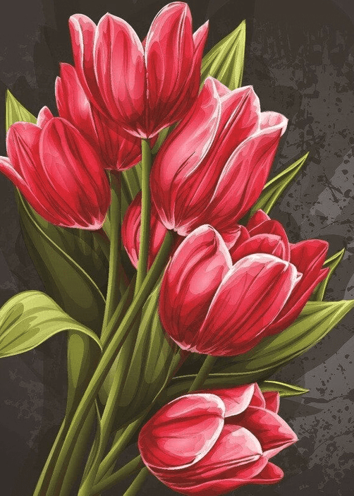 Puzzlesnz Nova 1000 Piece Jigsaw Puzzle Red Tulips