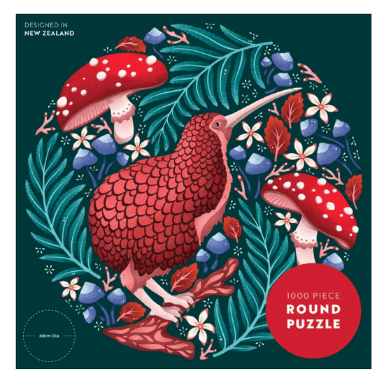 Catherine Marion Art Kooky Kiwi 1000 Piece Round Jigsaw Puzzle