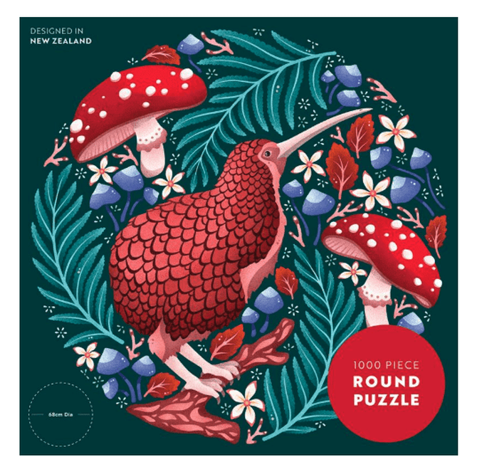 Catherine Marion Art Kooky Kiwi 1000 Piece Round Jigsaw Puzzle