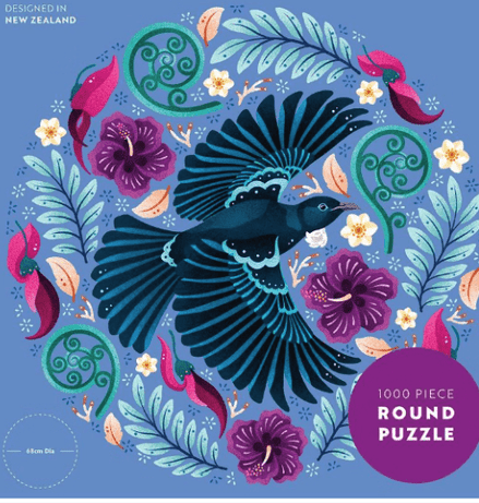 Catherine Marion Art 1000 Piece Round Jigsaw Puzzle - Tuneful Tui