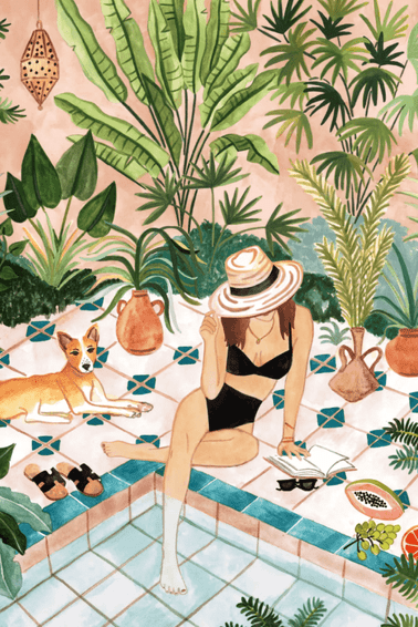 Pieces & Peace 1000 Piece Jigsaw Puzzle Moroccan Dipping Pool