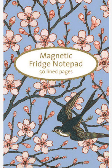 Magnetic Fridge Pad Shopping List - Museums & Galleries Almond Blossom & Swallow $8.00