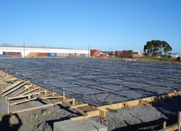 PTG Slab on grade under construction