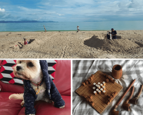 What Kuaotunu locals got up to during the Covid-19 lockdown - building forts at the beach, knitting and woodwork