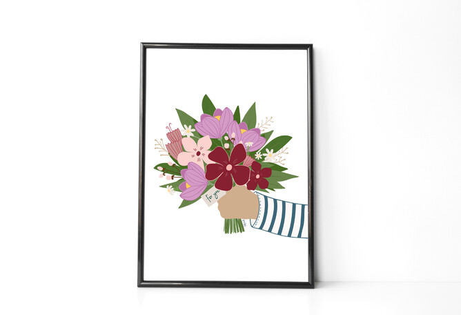FREE floral digital print. By Kelly Boxell at Creative Box. Te Awamutu, New Zealand