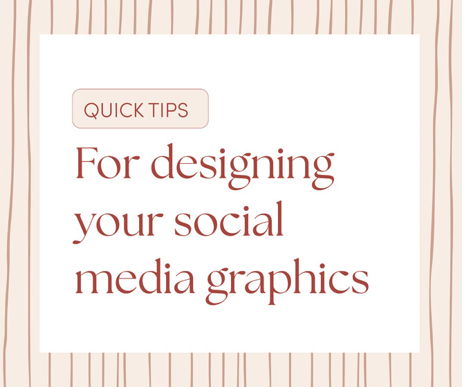 Image of quick tips graphic. Designing for social media blog. New Zealand.