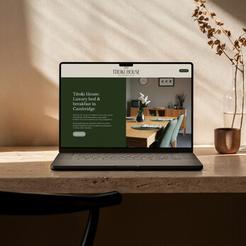  Image of Titoki House website. Designed by Creative Box. Waikato, New Zealand. 