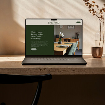 Image of Titoki House website. Designed by Creative Box. Waikato, New Zealand.