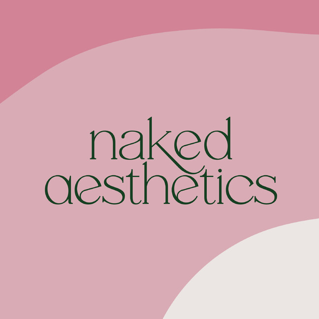 Image of Naked Aesthetics logo for nurse injector, Claire Waterworth in Auckland. Design by Kelly at Creative Box. New Zealand