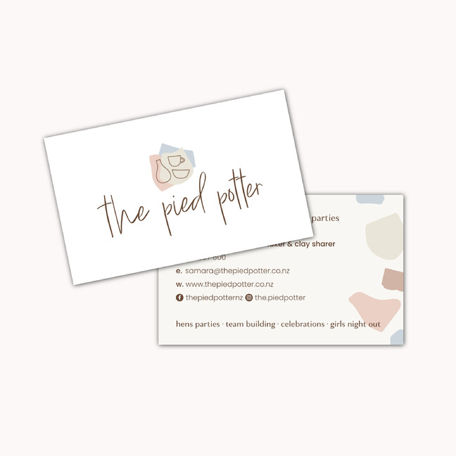 Image of The Pied Potter logo. Designed by Creative Box. Waikato, New Zealand.