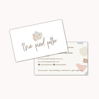 Image of The Pied Potter logo. Designed by Creative Box. Waikato, New Zealand.