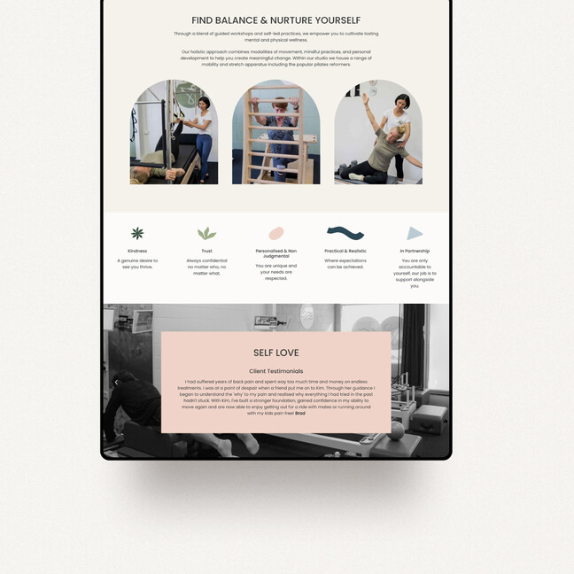 Image of Self's website. Designed by Creative Box. Waikato, New Zealand.