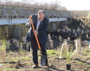 One year of catchment work marked