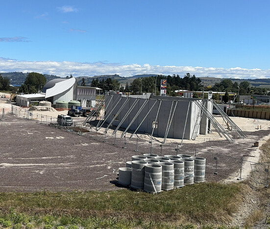 construction at Napier Road in Taupo