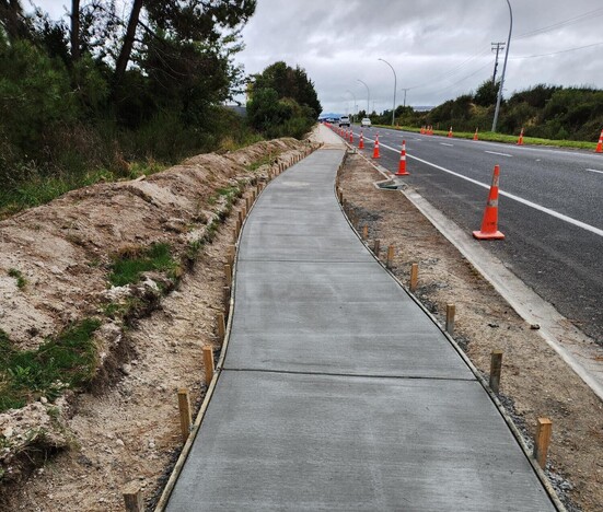 Image is of a new footpath 