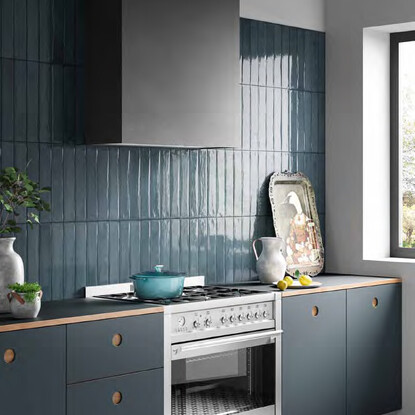 Frammenti Blu Notte Brick Cambridge Tiles