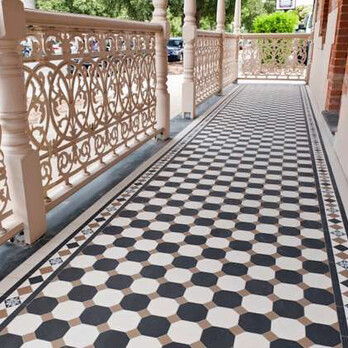 Winckelmans Octagons Checker Pattern Cambridge Tiles