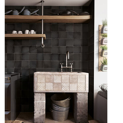 Magma Black Coal Cambridge Tiles