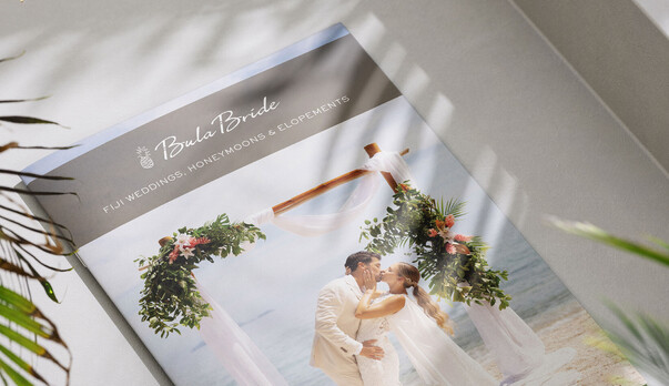 Wedding brochure design transformation.