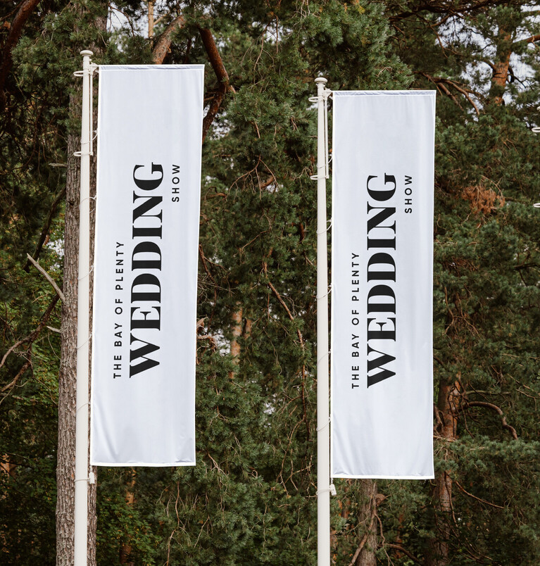 The Bay of Plenty Wedding Show | Wedding Flag Design