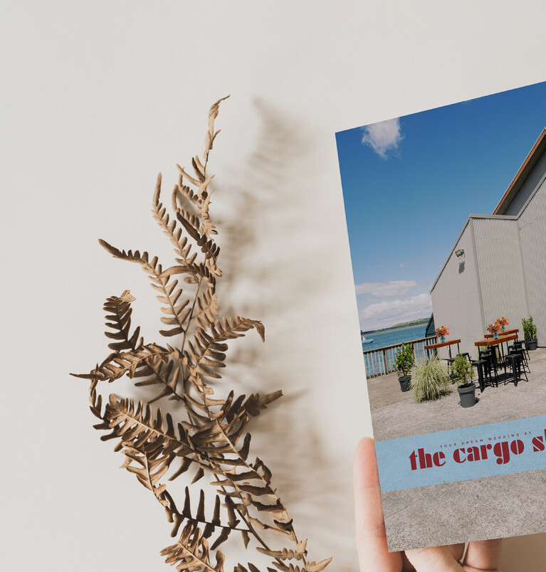 The Cargo Shed | Wedding Brochure Design