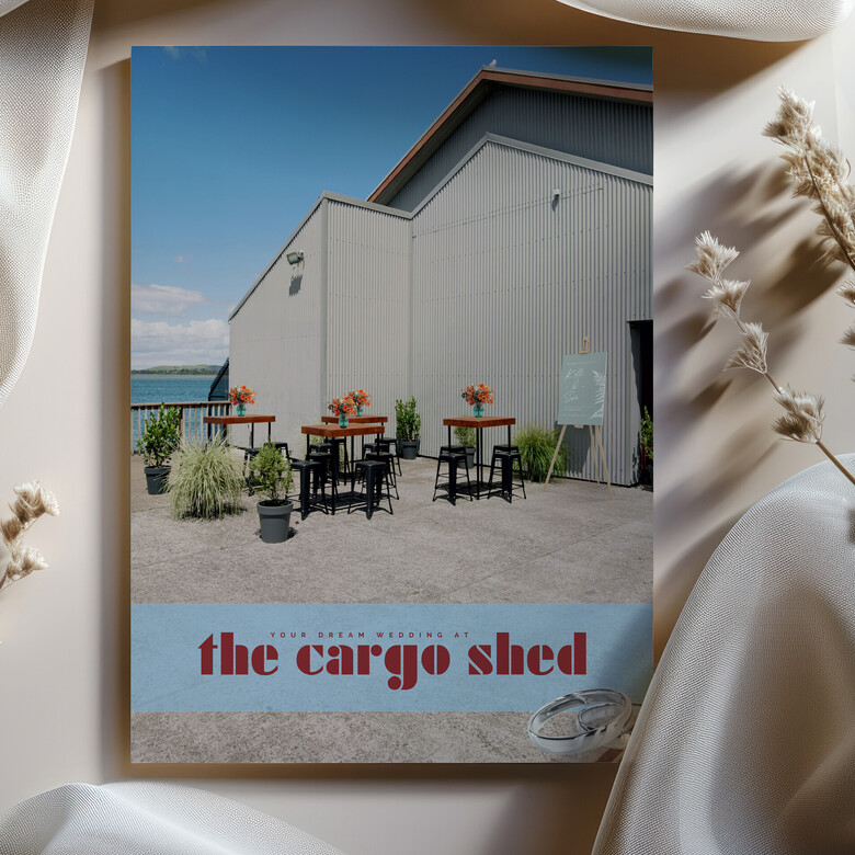 The Cargo Shed Wedding Brochure Design | Wedding Branding Design