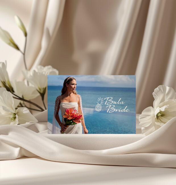 Bula Bride Wedding Business Card Design | Unique branding for wedding business networking