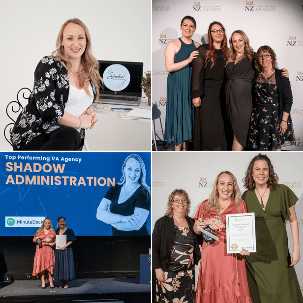 Shadow Administration virtual assistants at the VA Awards. 