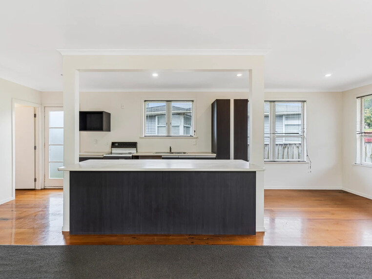 Image of a residential home renovation. Photo of interior and living space before renovation.